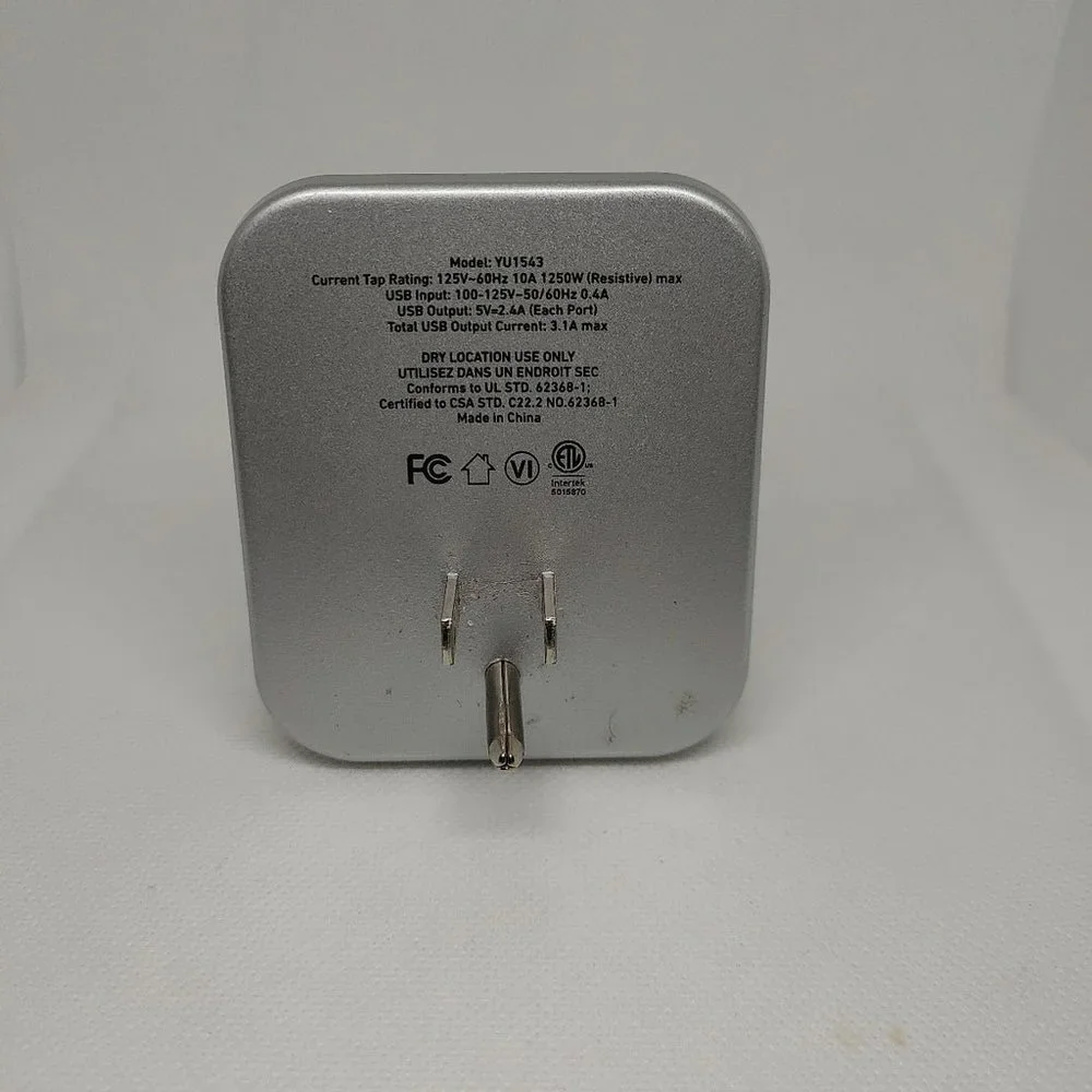 Dual usb & wall outlet charger 3.1 amp